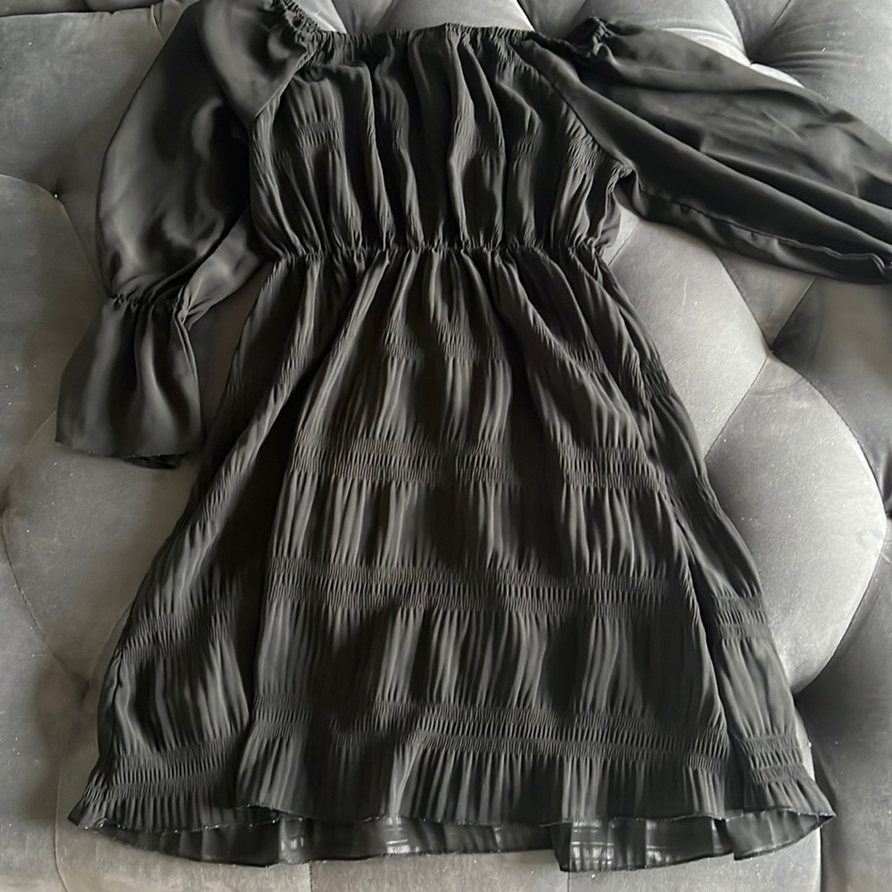 Black sheer cover up dress